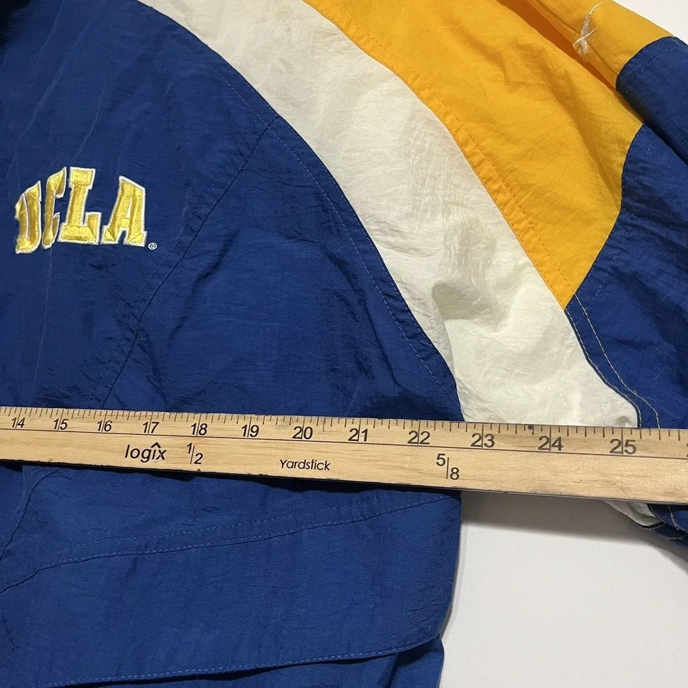 Vintage Reebok UCLA Bruins Nylon Full Zip Windbreaker Jacket unisex MEDIUM Blue